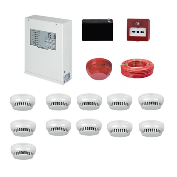 TeknimTeknim Konvansiyonel Sistem Yangın Alarm Seti 11 Li Kablo DahilTFP-312311KD