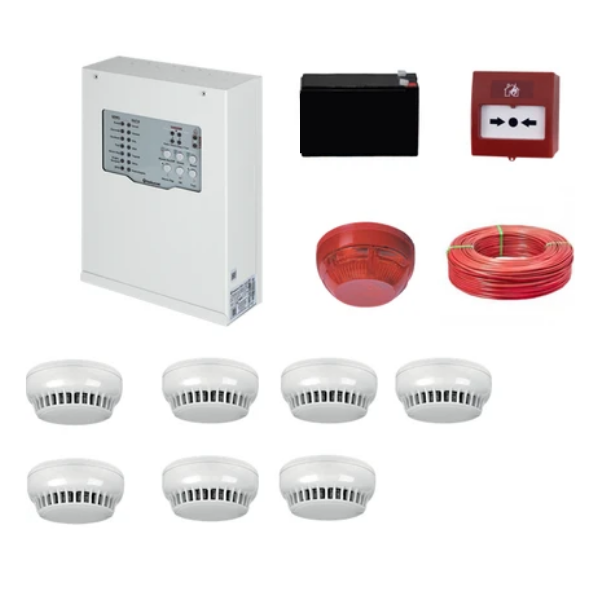 TeknimTeknim Konvansiyonel Sistem Yangın Alarm Seti 7 Li Kablo DahilTFP-31227KD