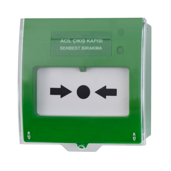 TeknimTeknim TFB-3165G Acil Çıkış Kapısı Serbest Bırakma Butonu, Yeşil EN54 SertifikalıTFB-3165G