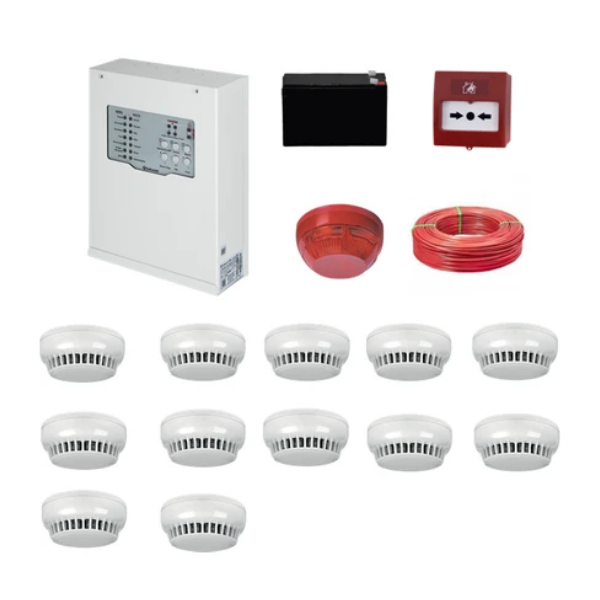 TeknimTeknim TFP-312312KD Konvansiyonel Sistem Yangın Alarm Seti 12 li Kablo DahilTFP-312312KD