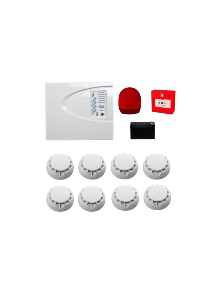 TeletekTeletek Konvansiyonel Sistem Yangın Alarm Seti 8 LiMAG2P8