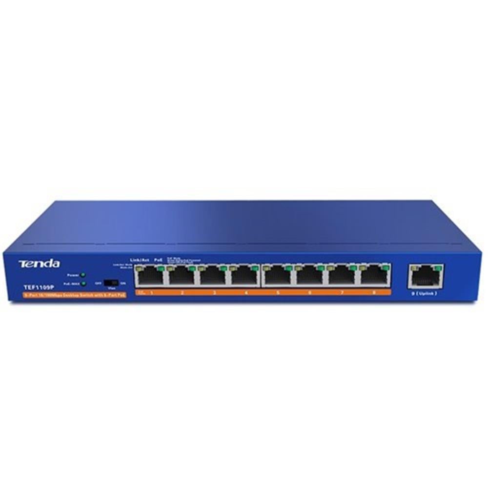 TENDATenda TEF1109P-8-63W 9 Port 8 Port Poe+ 10-100 Switch6932849431247