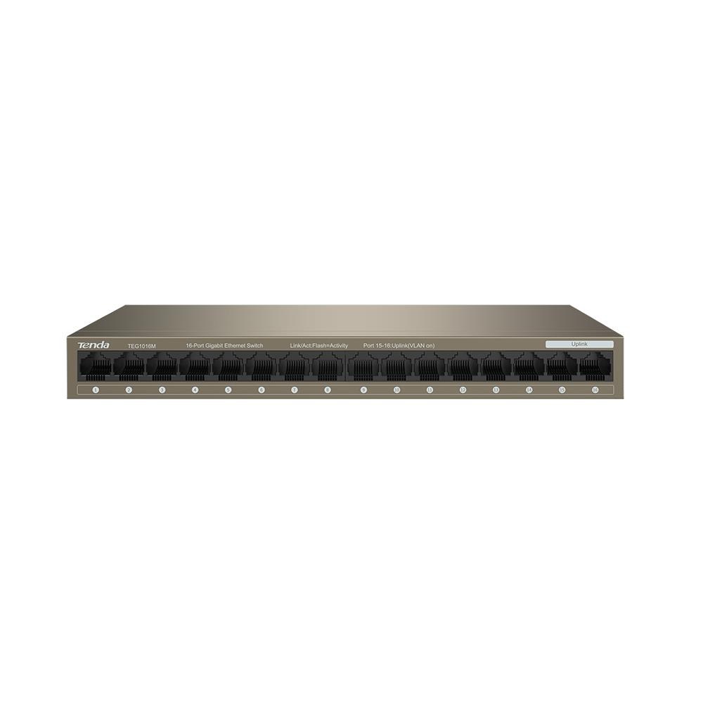 TENDATenda TEG1016M 16 Port 10-100-1000 Mbps Switch Metal Kasa6932849431919