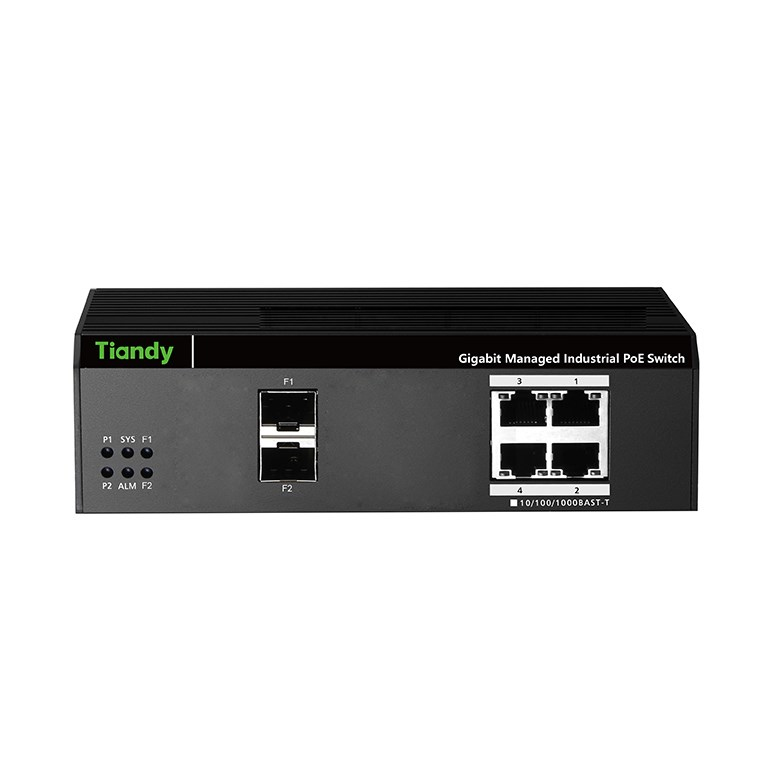 TiandyTiandy PS-END1004G-2SFP 4-Port Gigabit Yönetilebilir Endüstriyel PoE SwitchPS-END1004G-2SFP
