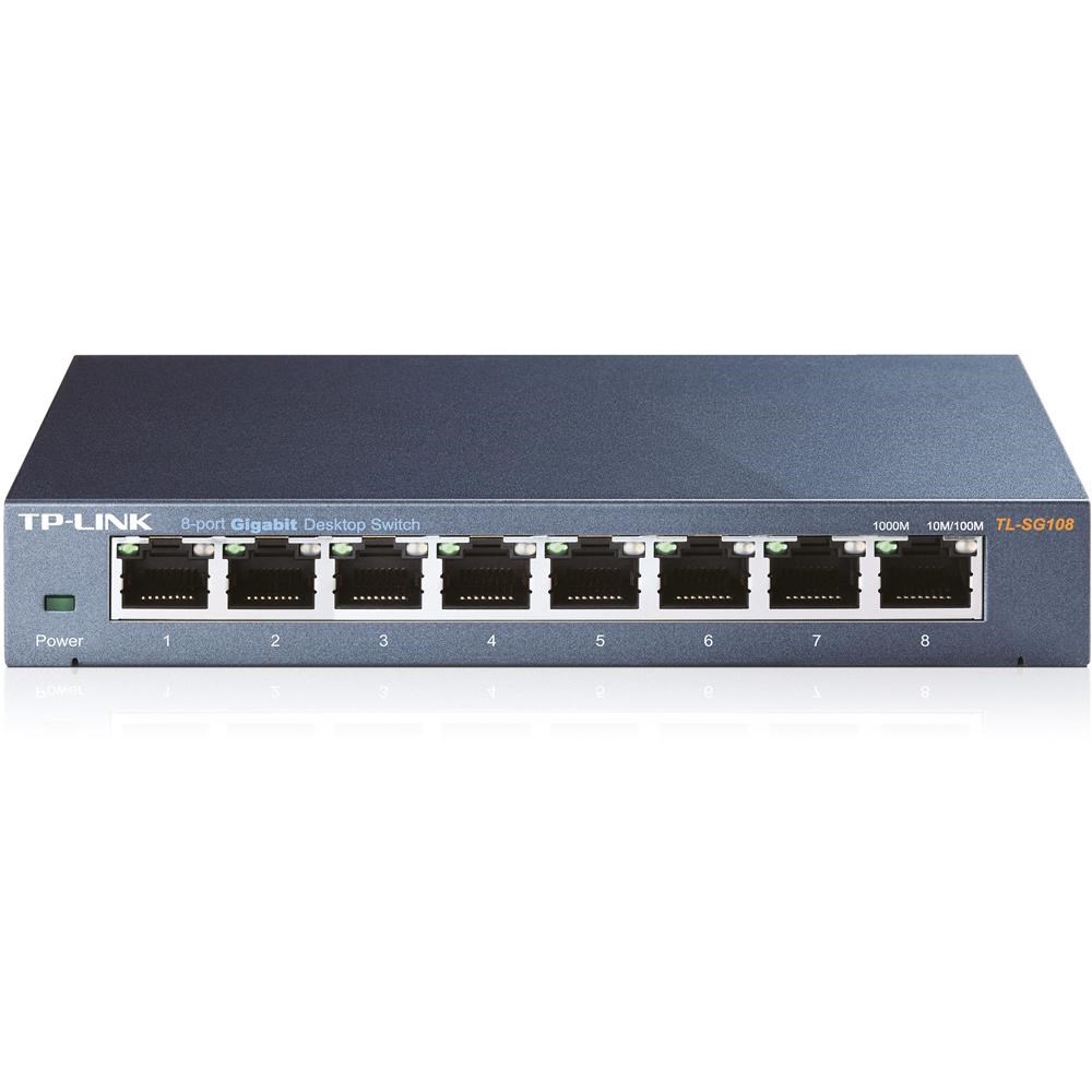 TP-LINKTp-Link TL-SG108 8 Port 10-100-1000 Mbps Switch Çelik Kasa6935364098117