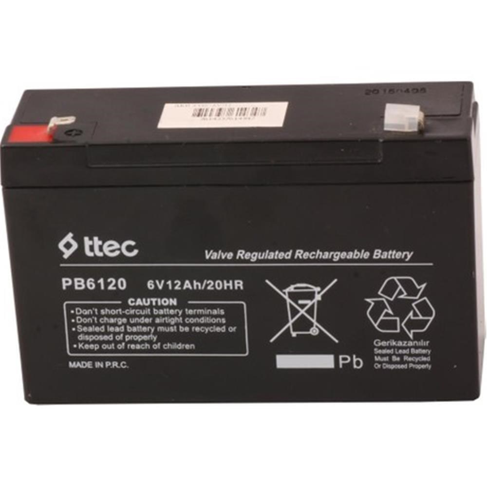 TTEC PLUSTtec 6V 12AH Bakımsız Kuru Akü8694470927374