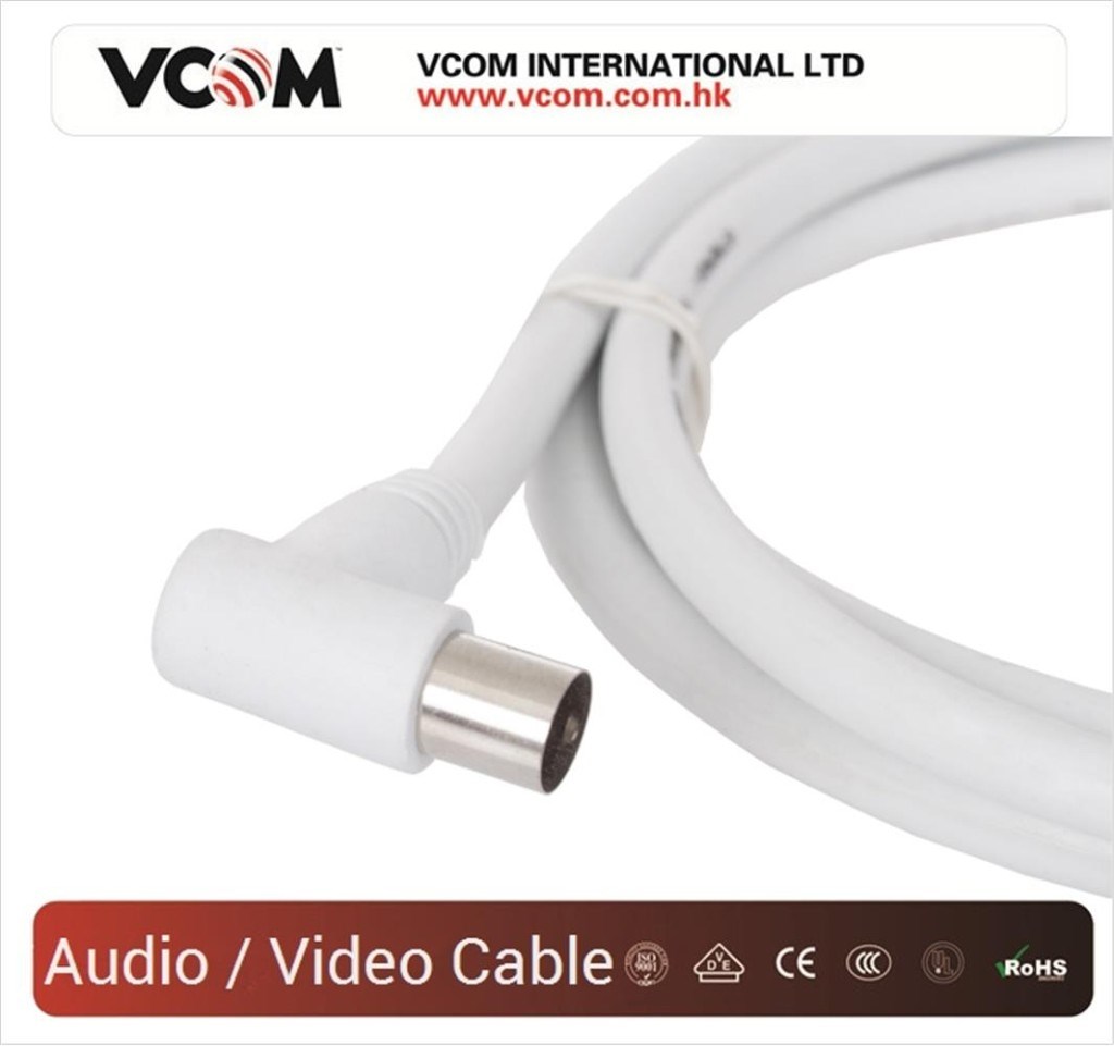 VCOMVcom CV601R 5mt Analog Beyaz Tv Kablosu4895182219564