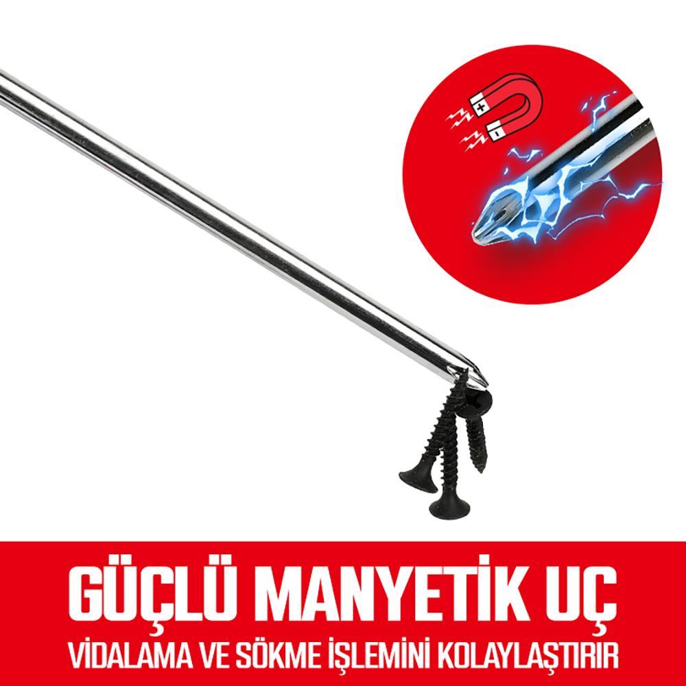 WorkproWORKPRO WP200533 7 Parça CR-V Manyetik Profesyonel Tornavida SetiWP200533