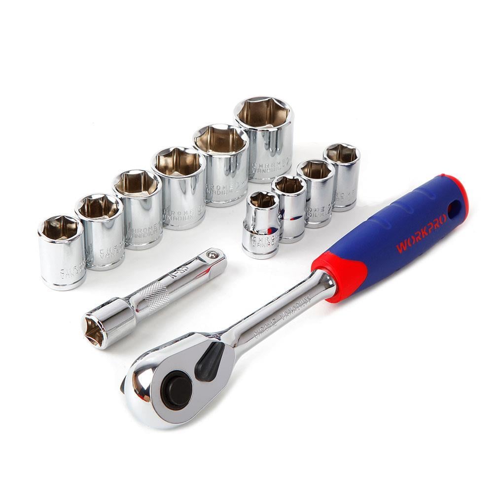 WorkproWORKPRO WP202557 12 Parça 3/8’’ CR-V Metrik Profesyonel Lokma TakımıWP202557