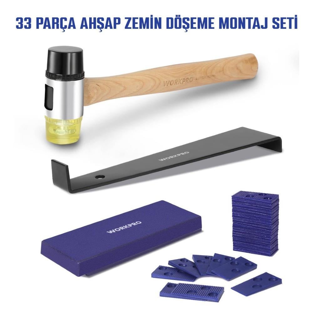 WorkproWORKPRO WP204302 33 Parça Laminant/Parke Ahşap Zemin Döşeme Montaj SetiWP204302