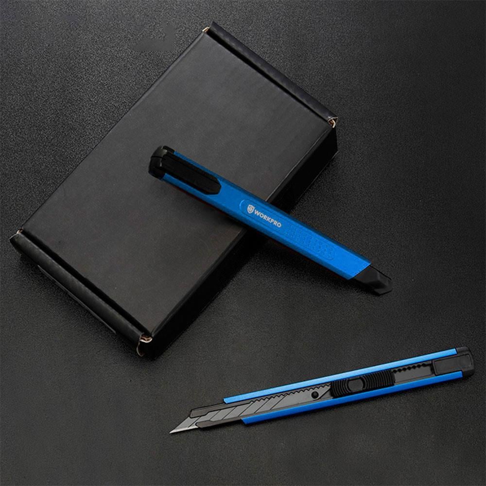 WorkproWORKPRO WP212012 9MM Alüminyum Kasa Cep Askılı Maket Bıçağı (MAVİ)WP212012