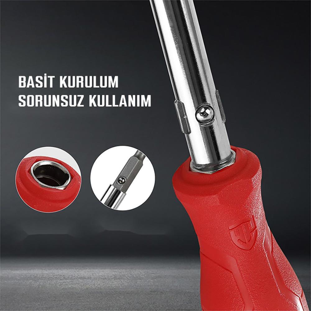 WorkproWORKPRO WP221066 6-IN-1 Çok Fonksiyonlu Değişken Uçlu Profesyonel Tornavida SetiWP221066