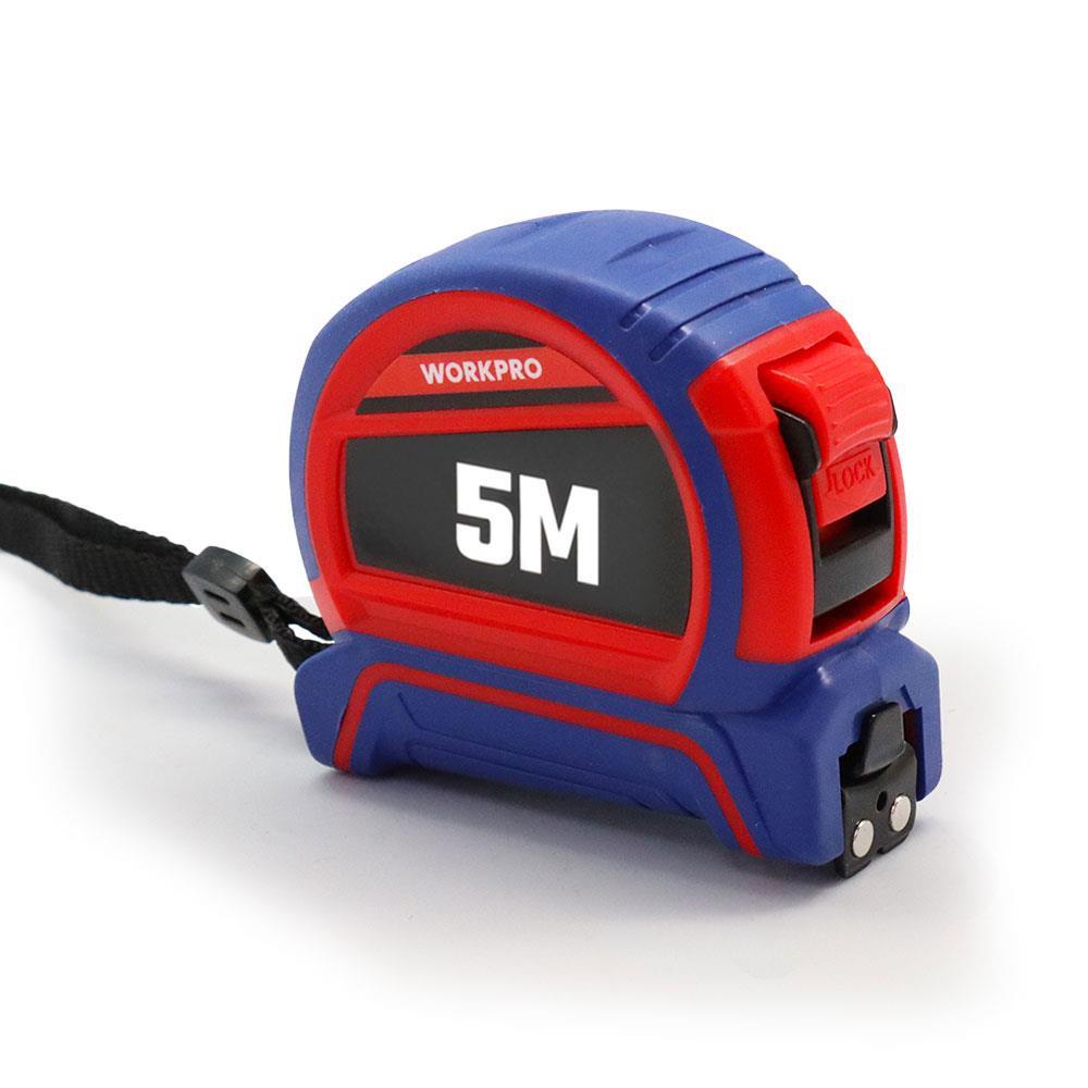 WorkproWORKPRO WP261041 5Mx25mm Naylon Kaplama Sarı Çift Taraflı Manyetik Çelik Şerit MetreWP261041