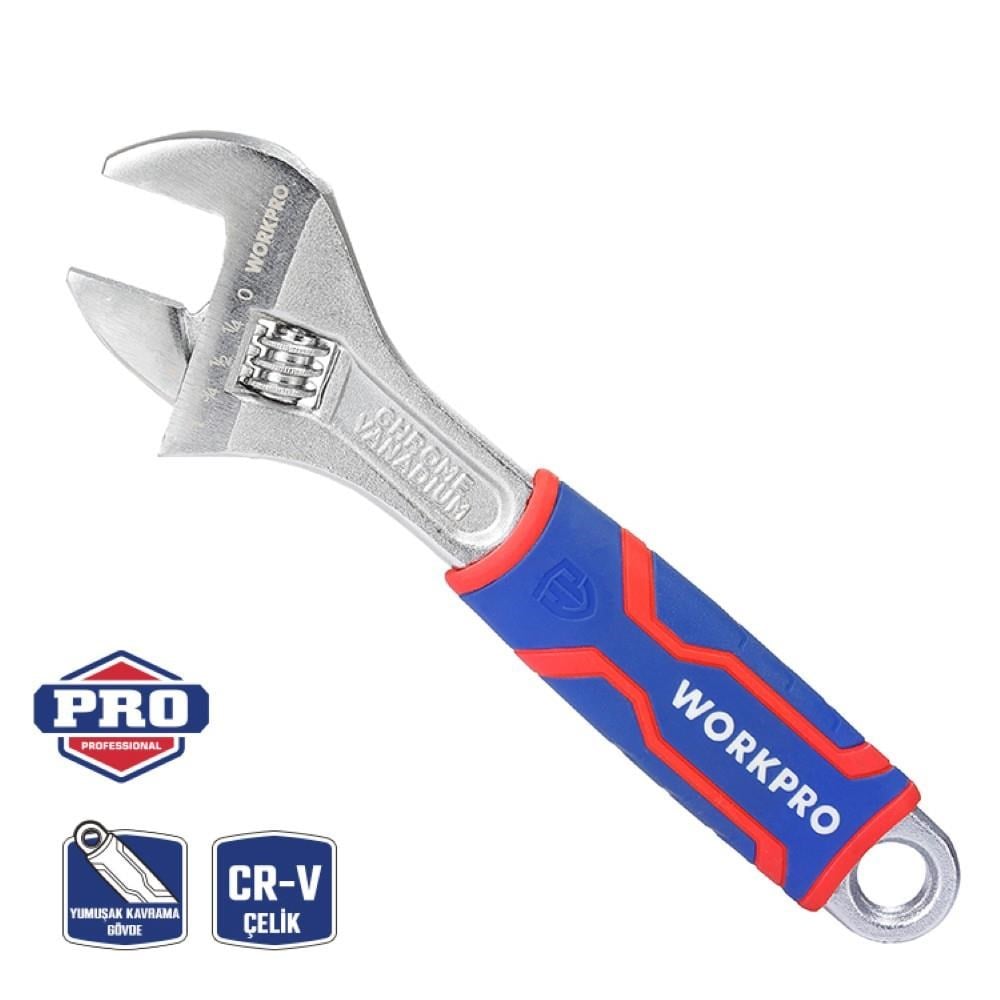 WorkproWORKPRO WP272011 200mm Cr-V Profesyonel Kurbağacık AnahtarWP272011