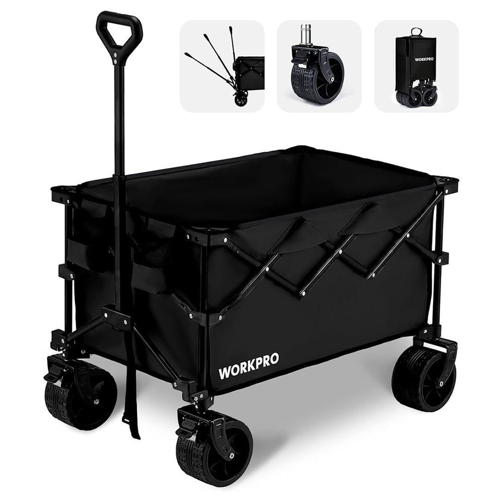 WorkproWORKPRO WP285016 100Kg 4 Tekerli Katlanabilir Ağır Hizmet Taşıma Arabası / Plaj ArabasıWP285016