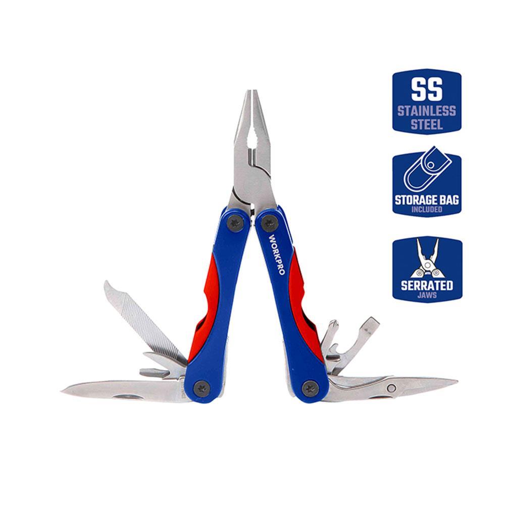 WorkproWORKPRO WP382017 12 IN 1 Çok Fonksiyonlu Profesyonel Mini Pense Seti + Taşıma KılıfıWP382017