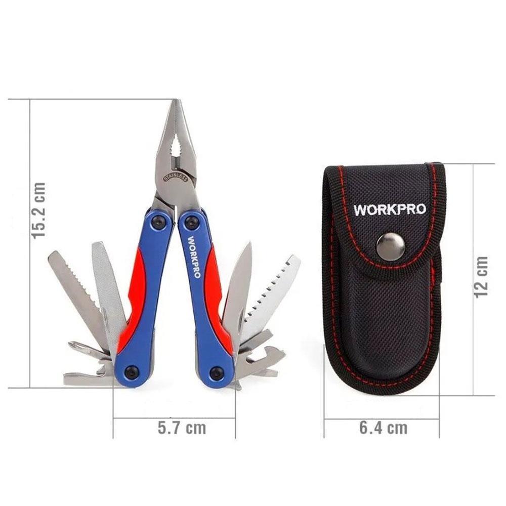 WorkproWORKPRO WP382017 12 IN 1 Çok Fonksiyonlu Profesyonel Mini Pense Seti + Taşıma KılıfıWP382017