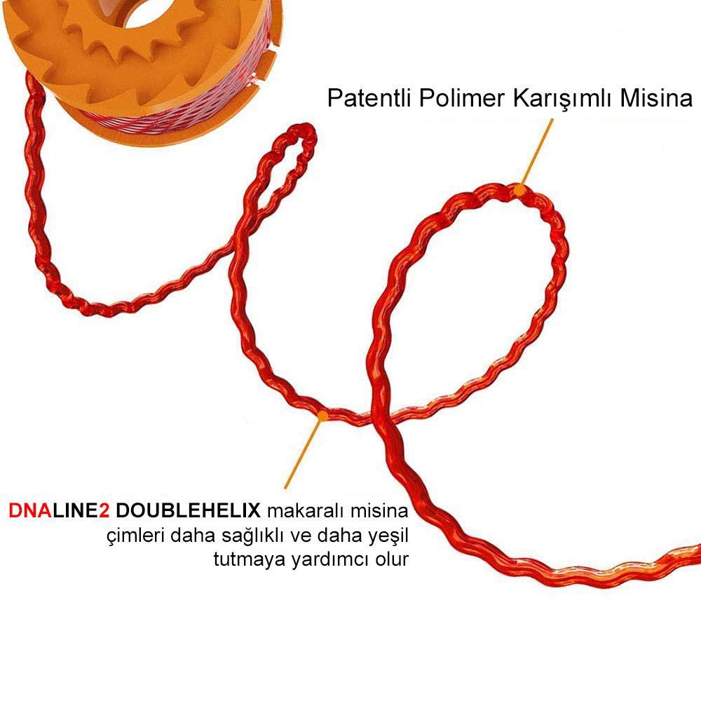 WorxWORX WA0007 1.65mmX5Metre Çift Çıkışlı Duble Helix Spiral Burgulu Yedek MisinaWA0007