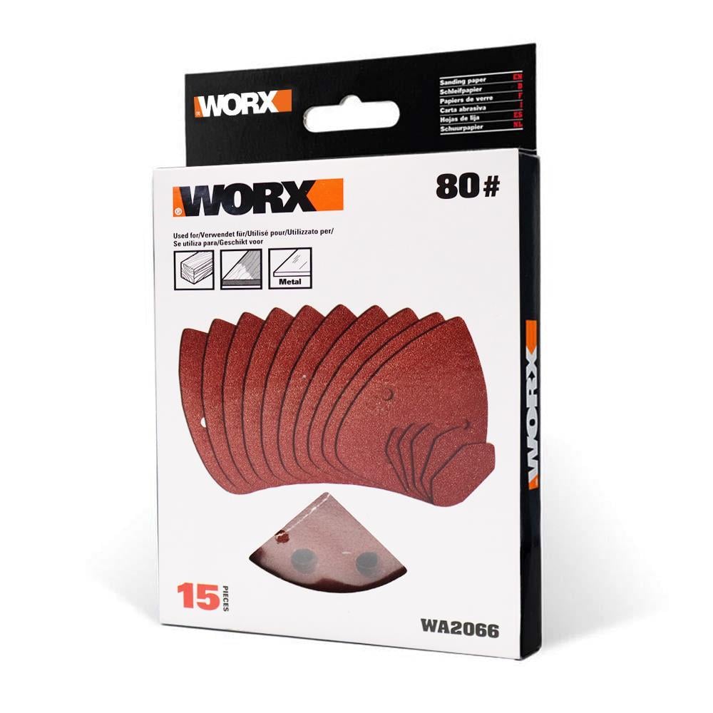 WorxWORX WA2066 140x90mm 80 Kum, 15 Adet Cırtlı Universal Mouse Zımpara KâğıdıWA2066
