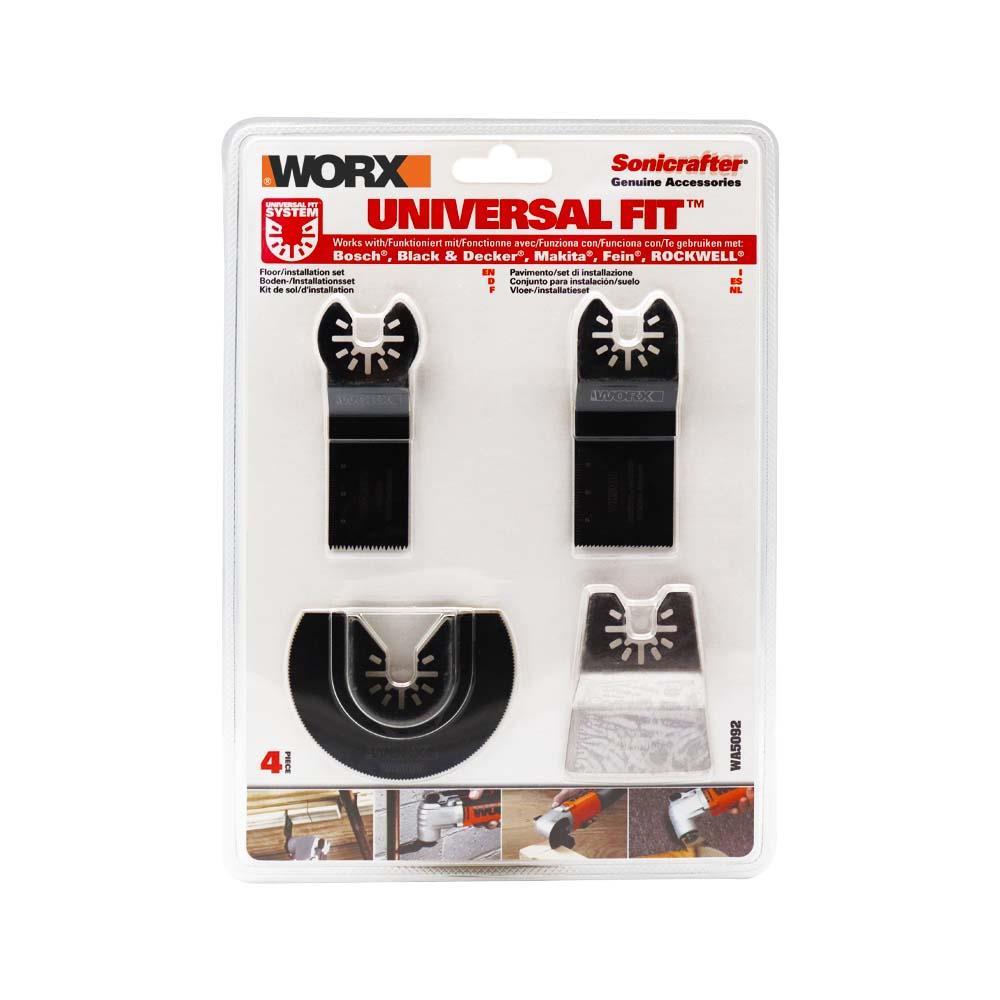 WorxWORX WA5092 4 Parça Universal Metal, Ahşap Kesme ve Raspalama Aksesuar SetiWA5092