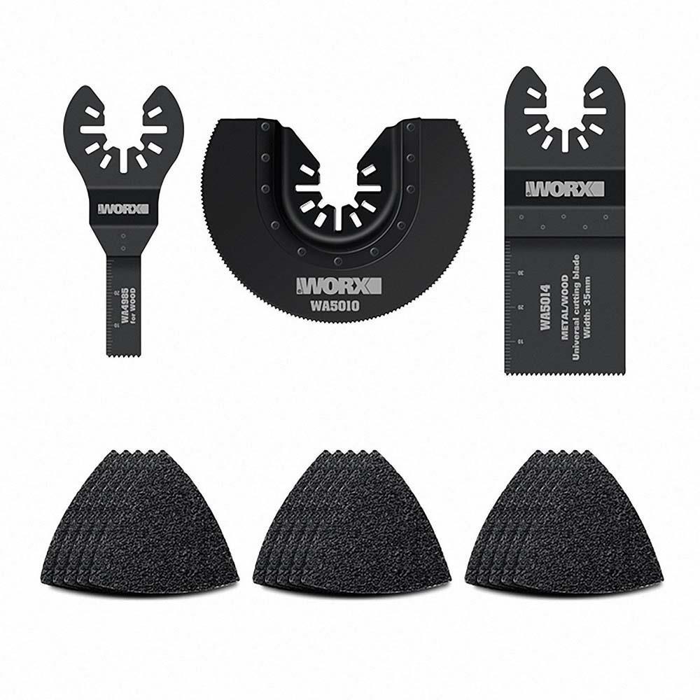 WorxWORX WA5099 18 Parça Universal Metal, Ahşap Kesme ve Zımpara Kâğıdı Aksesuar SetiWA5099