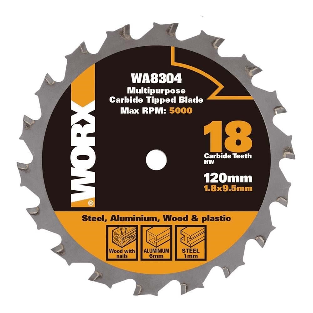 WorxWORX WA8304 120x9,5mm Metal, Ahşap, PVC, Alüminyum Kesme, Elmas Daire Testere BıçağıWA8304