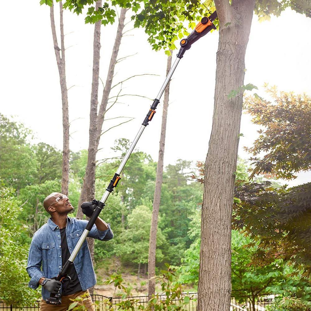 WorxWORX WG349E 20Volt 2.0Ah Li-ion Tek Akülü 20CM Profesyonel Teleskobik Saplı Açı Ayarlı Zincirli Dal BudamaWG349E