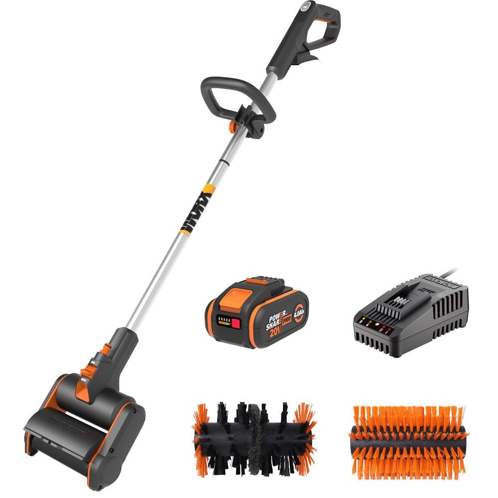 WorxWORX WG441E 20Volt 4.0Ah. Li-ion Tek Akülü 165MM Profesyonel Çok Amaçlı Şarjlı Zemin FırçasıWG441E