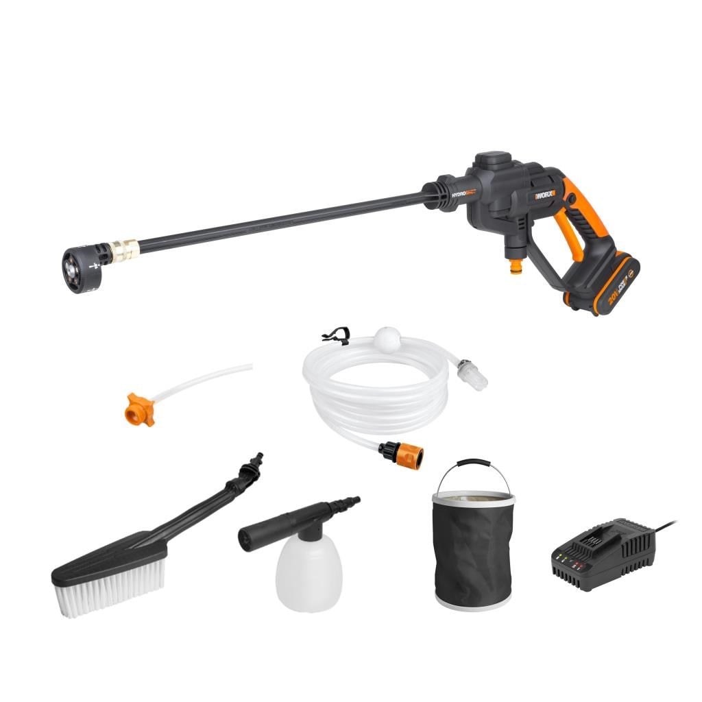 WorxWORX WG620E.2 20Volt 2.0Ah. Li-ion 24 Bar Basınçlı Yıkama Tabancası + 4 Parça Yıkama SetiWG620E.2