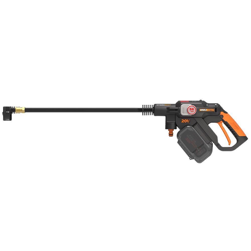 WorxWORX WG633E 20Volt 4.0Ah. Li-ion 56Bar Kömürsüz Basınçlı Yıkama Tabancası + 2 Parça Yıkama SetiWG633E