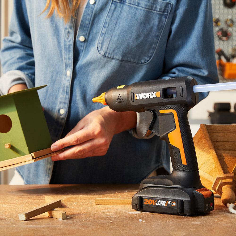 WorxWORX WX045.9 20Volt 11MM Profesyonel Sıcak Mum Silikon Tabancası + 10 Silikon (Akü Dahil Değildir)WX045.9