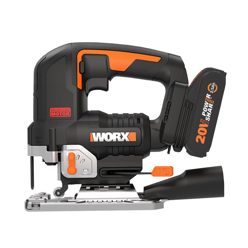 WorxWORX WX542 20Volt 2.5Ah. Li-ion Tek Akülü Profesyonel Kömürsüz Şarjlı Dekupaj TestereWX542