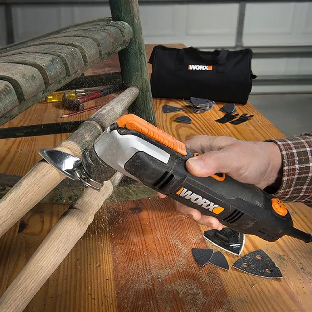 WorxWORX WX686 250Watt Profesyonel Çok Amaçlı Devir Ayarlı Kesme Raspalama ve Zımpara + 19 Adet AksesuarWX686