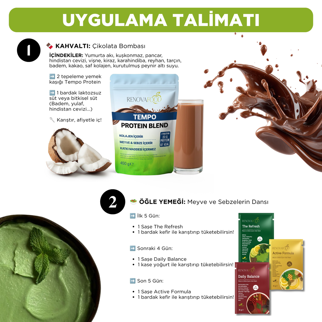 2 Haftalık Planlı Öğün Paketi (2 Ana + 1 Ara Öğün İçerir)2 Haftalık Planlı Öğün Paketi | 14 Günlük Hazır Planlı Hafiflik PaketiRenovafood