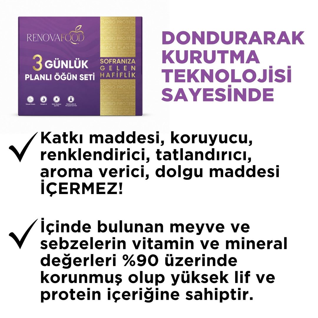 3 Days She-Tox3 Days She-Tox | 3 Günlük Hazır Öğün ve Hızlı Başlangıç Beslenme ProgramıRenovafood