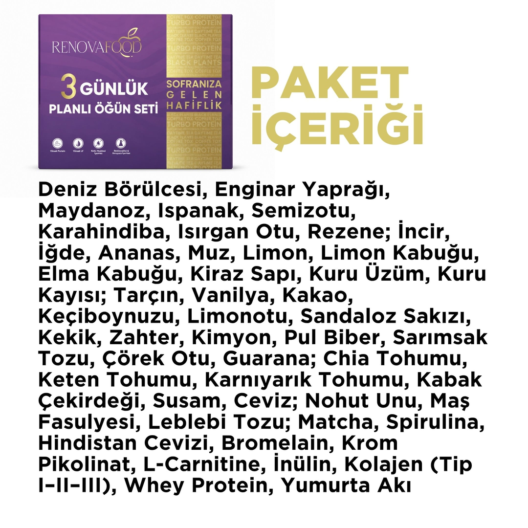 3 Days She-Tox3 Days She-Tox | 3 Günlük Hazır Öğün ve Hızlı Başlangıç Beslenme ProgramıRenovafood