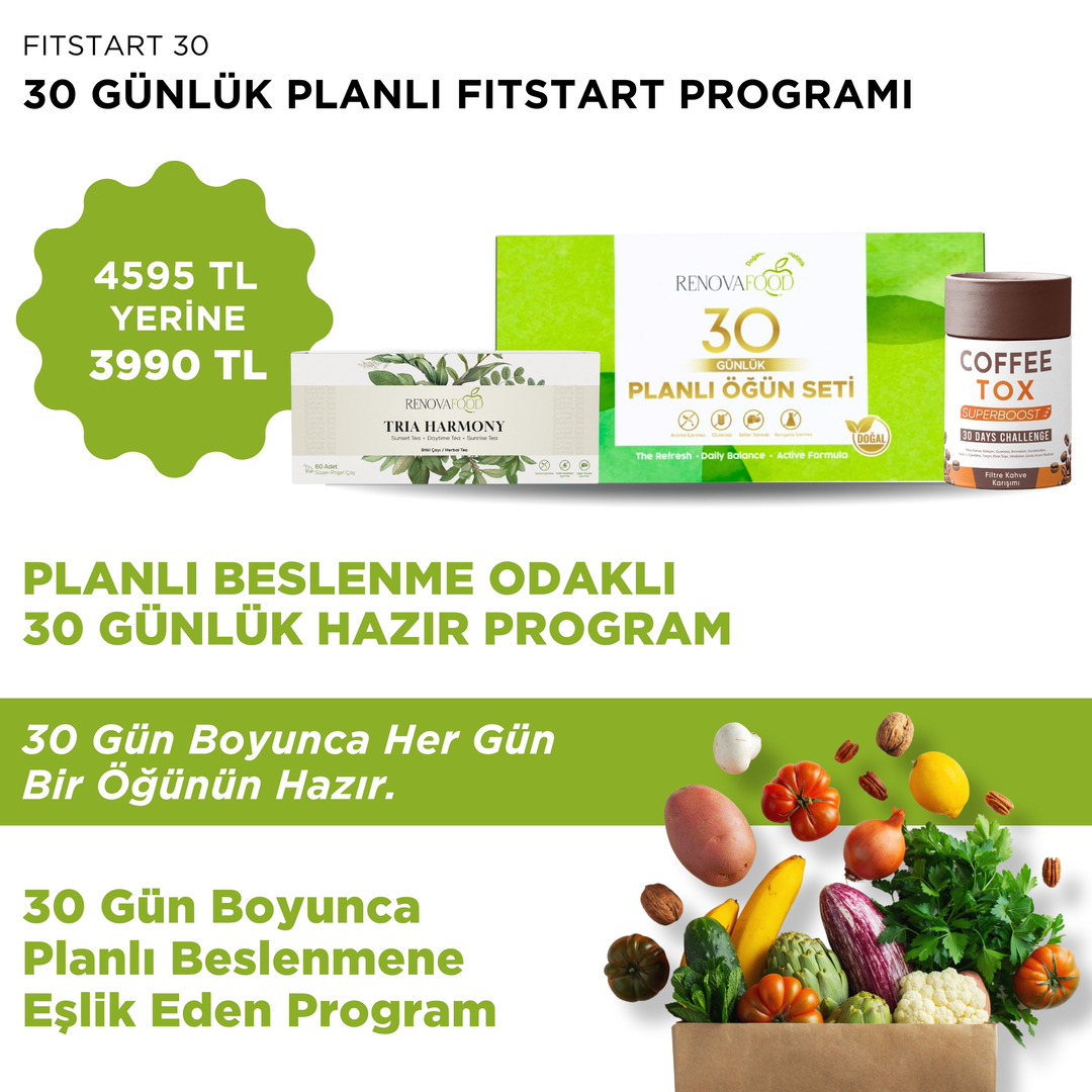 30 Günlük Planlı Hazır Öğün Paketi  (Günde 1 Öğün Kolaylığı)30 Günlük Planlı Hazır Öğün Paketi | Hazır Plan ile Kolay Süreç!Renovafood