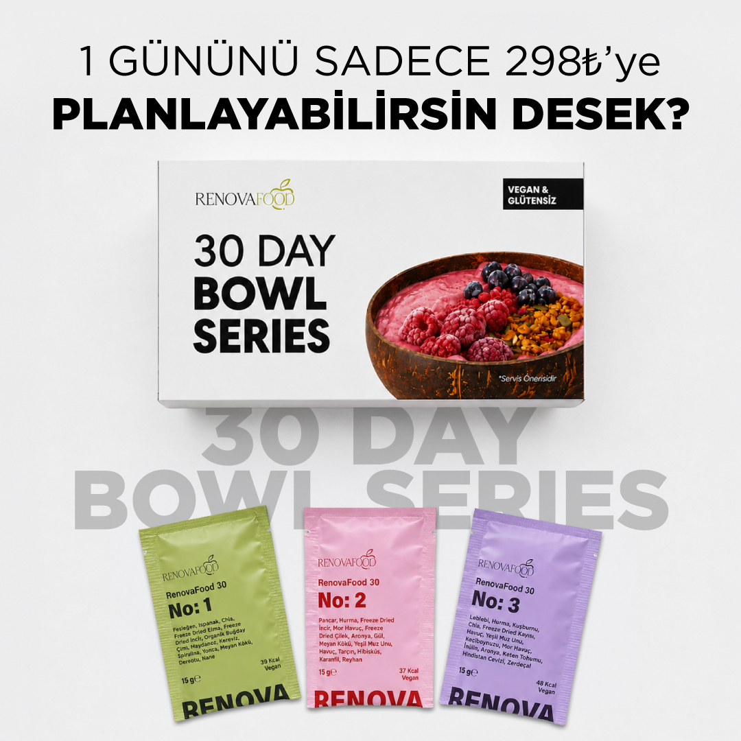 30 Günlük Planlı Hazır Öğün Paketi  (Günde 1 Öğün Kolaylığı)30 Günlük Planlı Hazır Öğün Paketi | Hazır Plan ile Kolay Süreç!Renovafood
