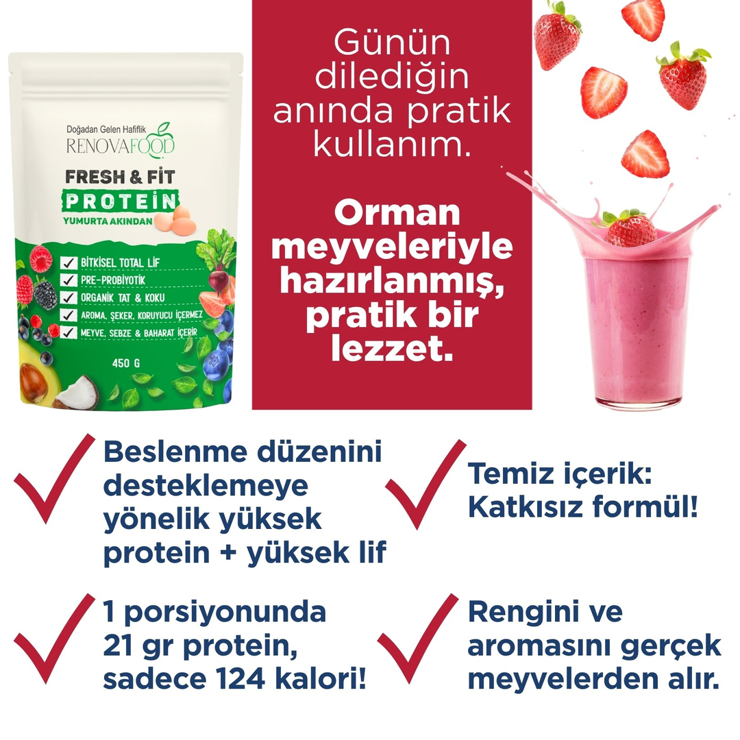Fresh&Fit ProteinFresh&Fit Protein | Meyveli Yüksek Proteinli, Lifli ve Katkısız Pratik ÖğünRenovafood