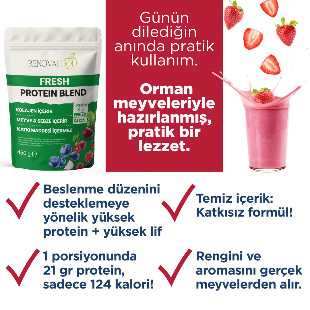 Fresh&Fit ProteinFresh&Fit Protein | Meyveli Yüksek Proteinli, Lifli ve Katkısız Pratik ÖğünRenovafood