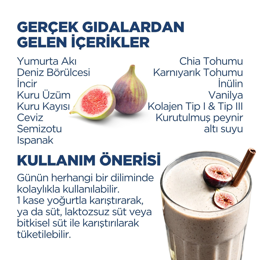 Vital Vanilla ProteinTurbo Protein Öğünü | Yüksek Proteinli, Lifli ve Kolajen İçeren Pratik ÖğünRenovafood
