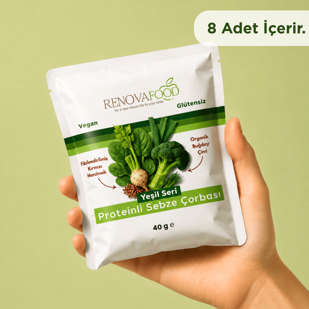 Yeşil Sebzeli Protein ÇorbaYeşil Sebzeli Protein Öğünü | 23g Protein, Katkısız Doğal Tam Öğün | RenovafoodRenovafood