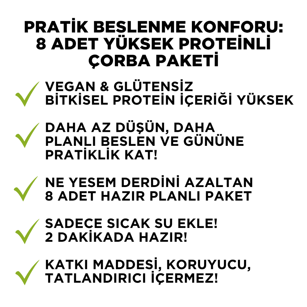 Yeşil Sebzeli Protein ÇorbaYeşil Sebzeli Protein Öğünü | 23g Protein, Katkısız Doğal Tam Öğün | RenovafoodRenovafood