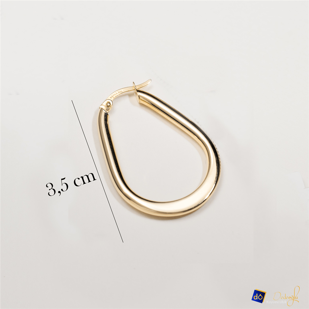 Oval Küpe