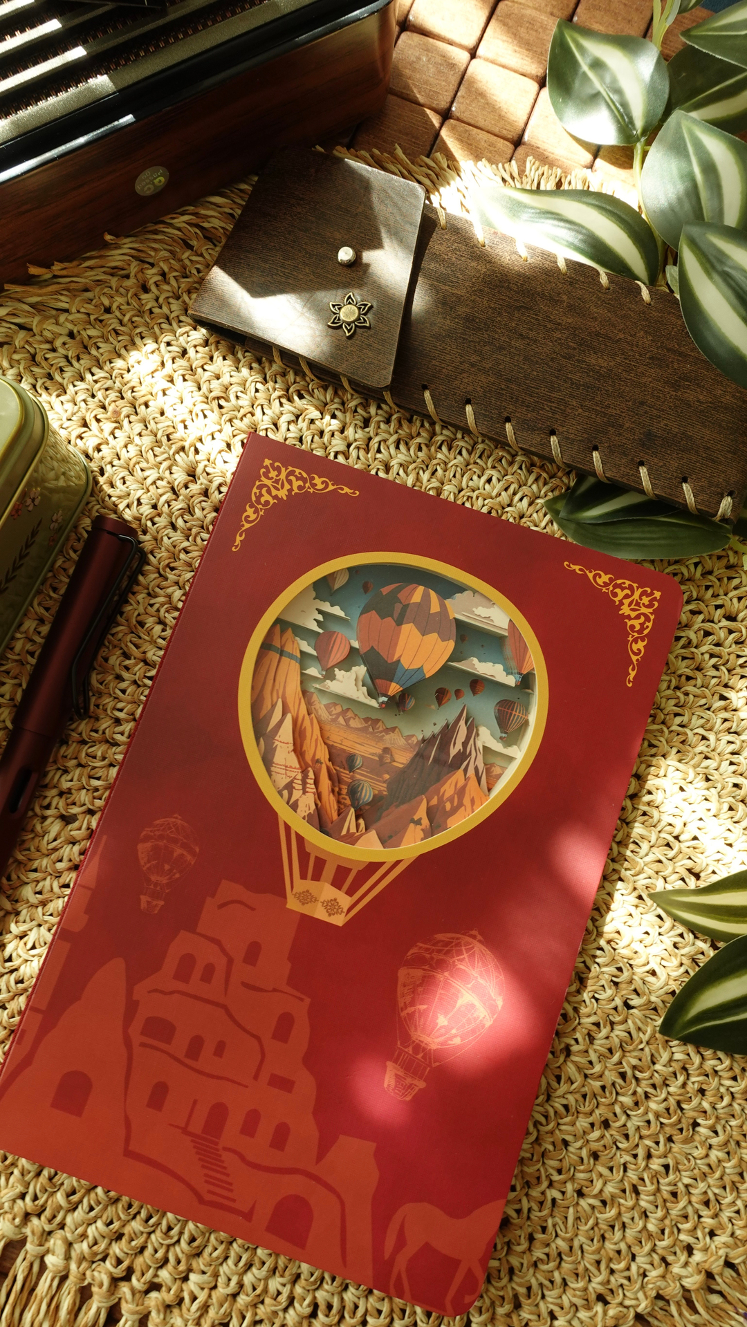 Nova Crafts Diorama 3D Katmanlı Defter Kapadokya Balonları Temalı Noktalı Defter 80 Yaprak A5