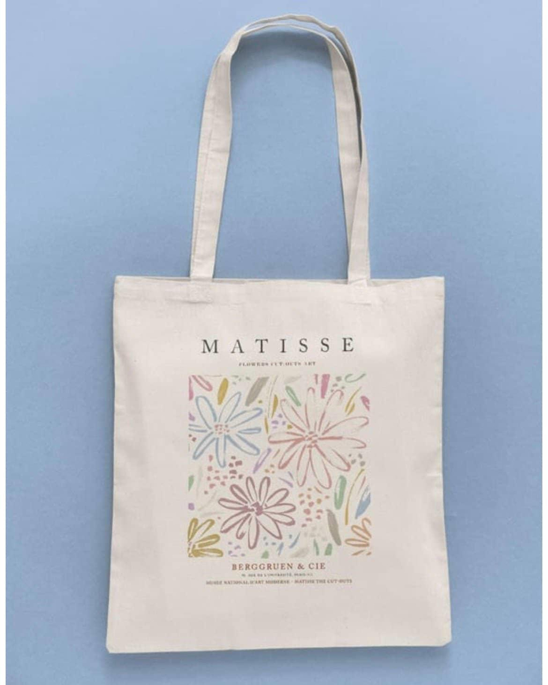 Nova Crafts Matisse 2 Baskılı Bez Çanta - Su Geçirmez, Pamuk, 35x40 Baskılı Bez Çanta