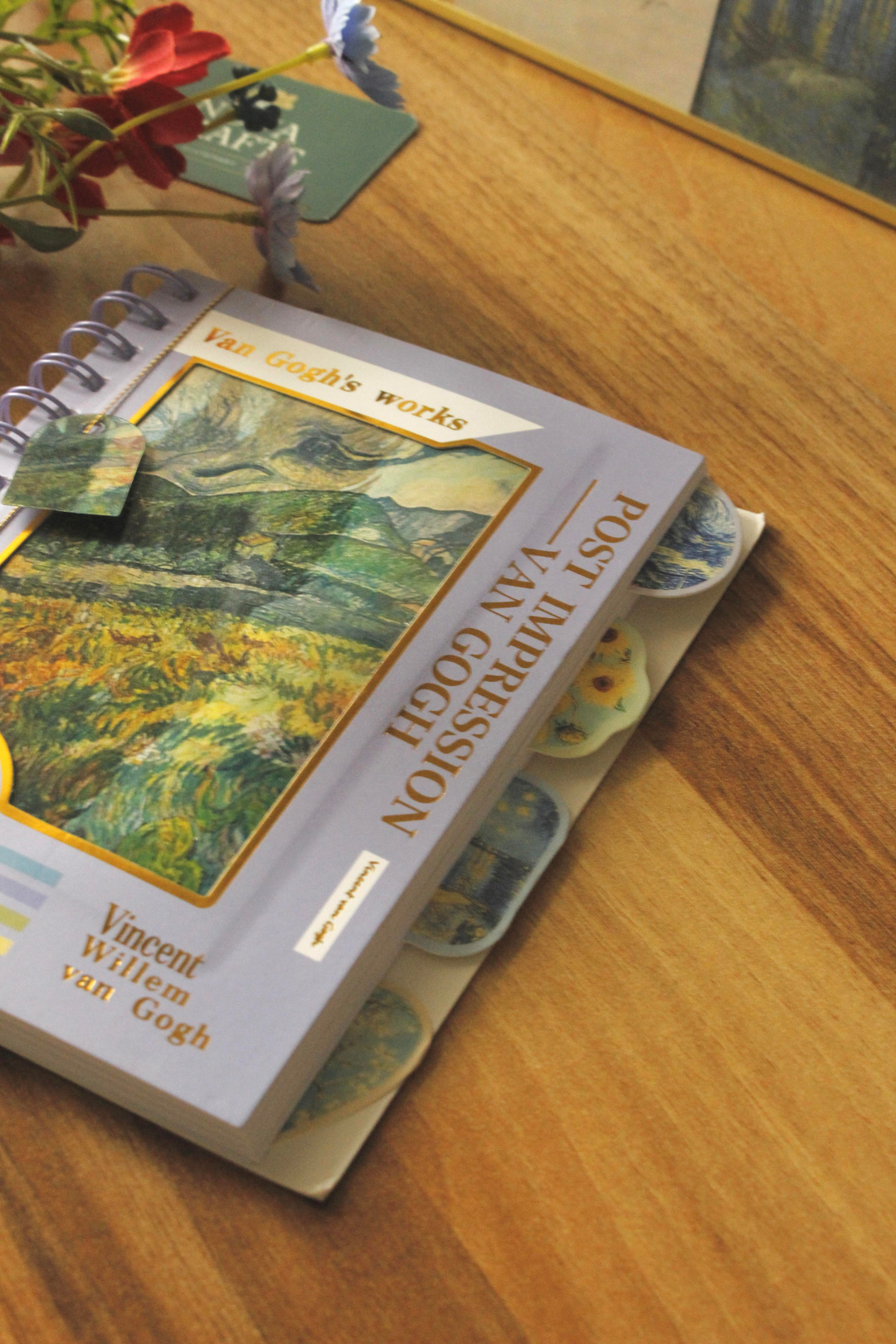 Nova Crafts Mor Hologramlı Çizgili Van Gogh Defter