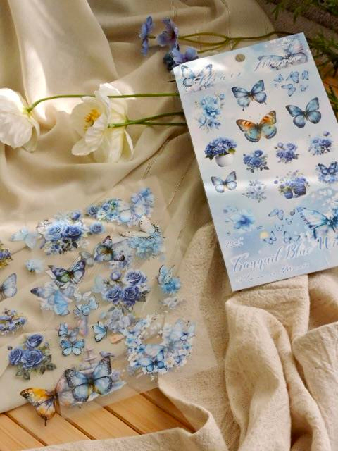 Nova Crafts Only Blue Sadece Mavi tonlu Kelebekler 4 sayfa