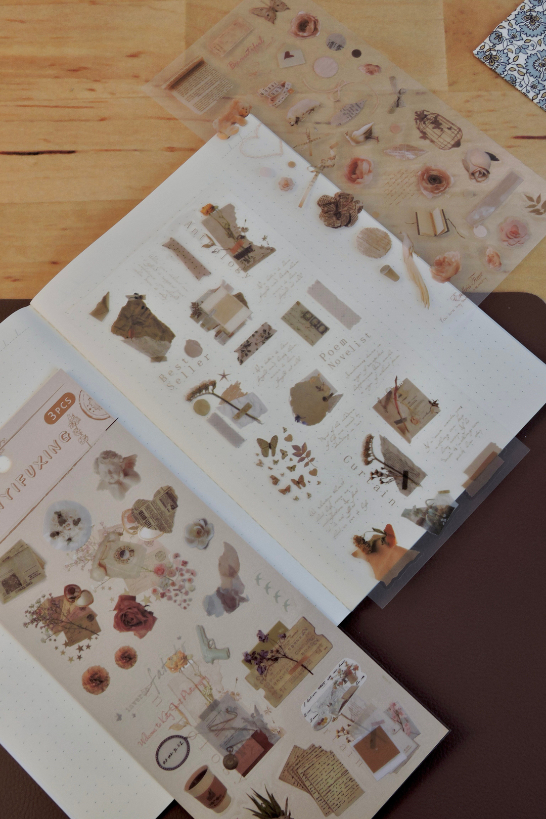 Nova Crafts Scrapbook Şeffaf Sticker Paketi ( 3 Sayfa )