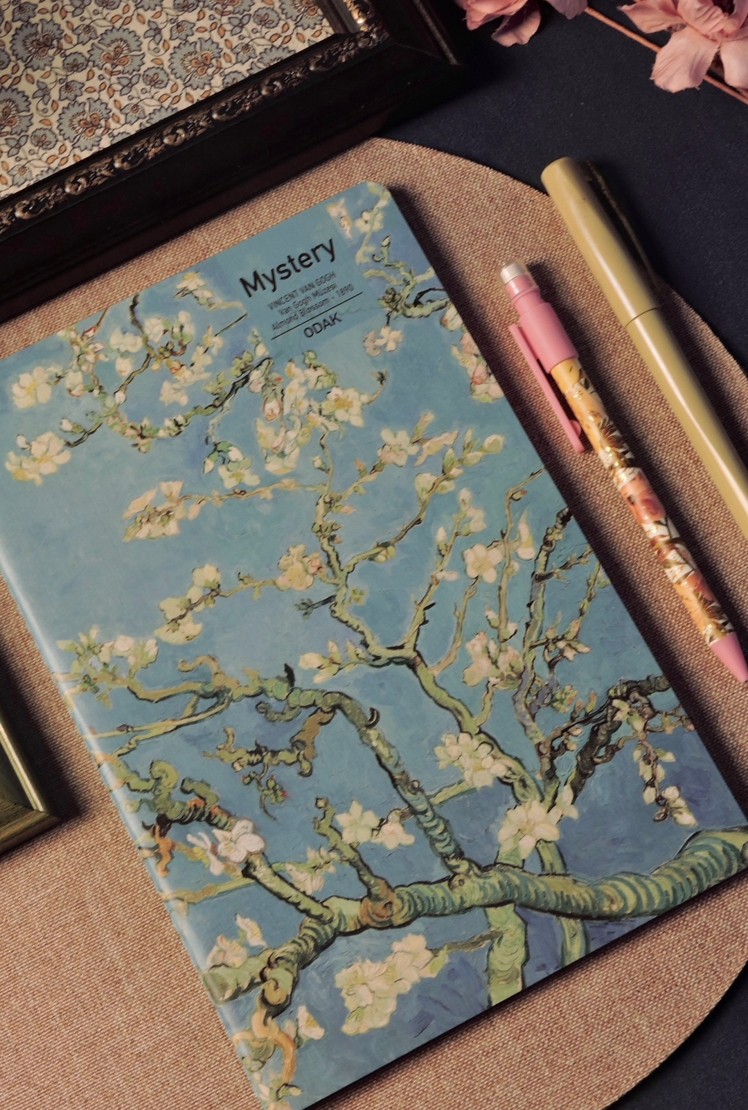 Nova Crafts Terzi Dikiş Van Gogh Almond Blossom Temalı Çizgili Defter
